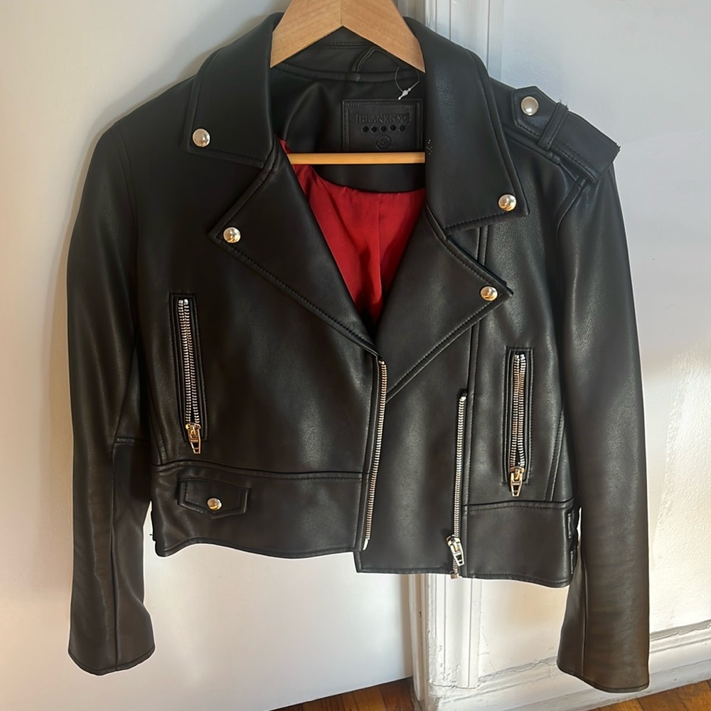 Vegan black leather jacket - Blank NYC